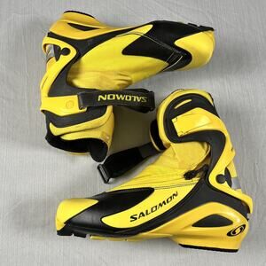 Salomon RS9 Pilot Cross-Country Men’s Size 8 Black Yellow Ski Boots 5771501A
